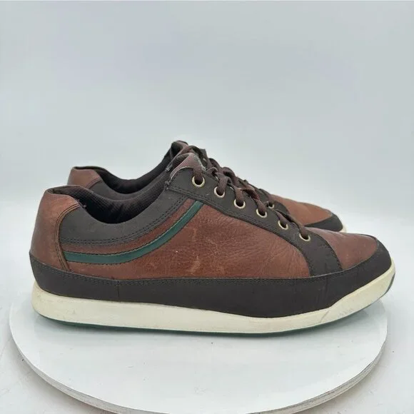 FootJoy Contour Casual Men Size 11M 54275 Dark Brown Green Leather Golf Shoes - Picture 4 of 12
